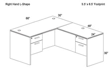 Load image into Gallery viewer, Coffee Jr Executive L-Shaped Desk
