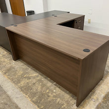 Load image into Gallery viewer, Walnut Executive L-Shaped Desk
