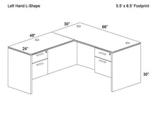 Load image into Gallery viewer, Valley Grey Jr Executive L-Shaped Desk
