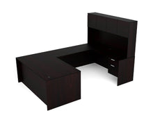 Load image into Gallery viewer, Coffee Jr Executive U-Shaped Desk With Hutch
